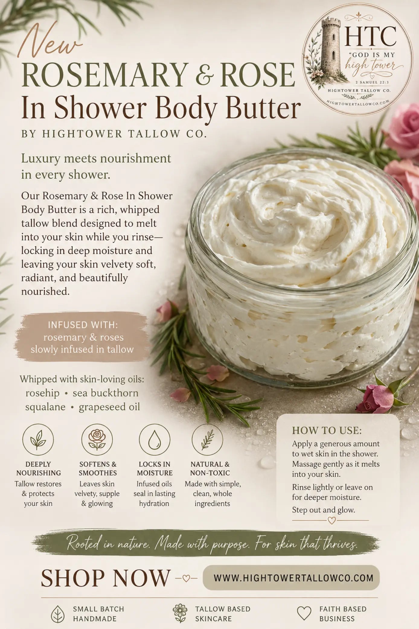 Rosemary & Rose 🌹 In Shower Body Butter