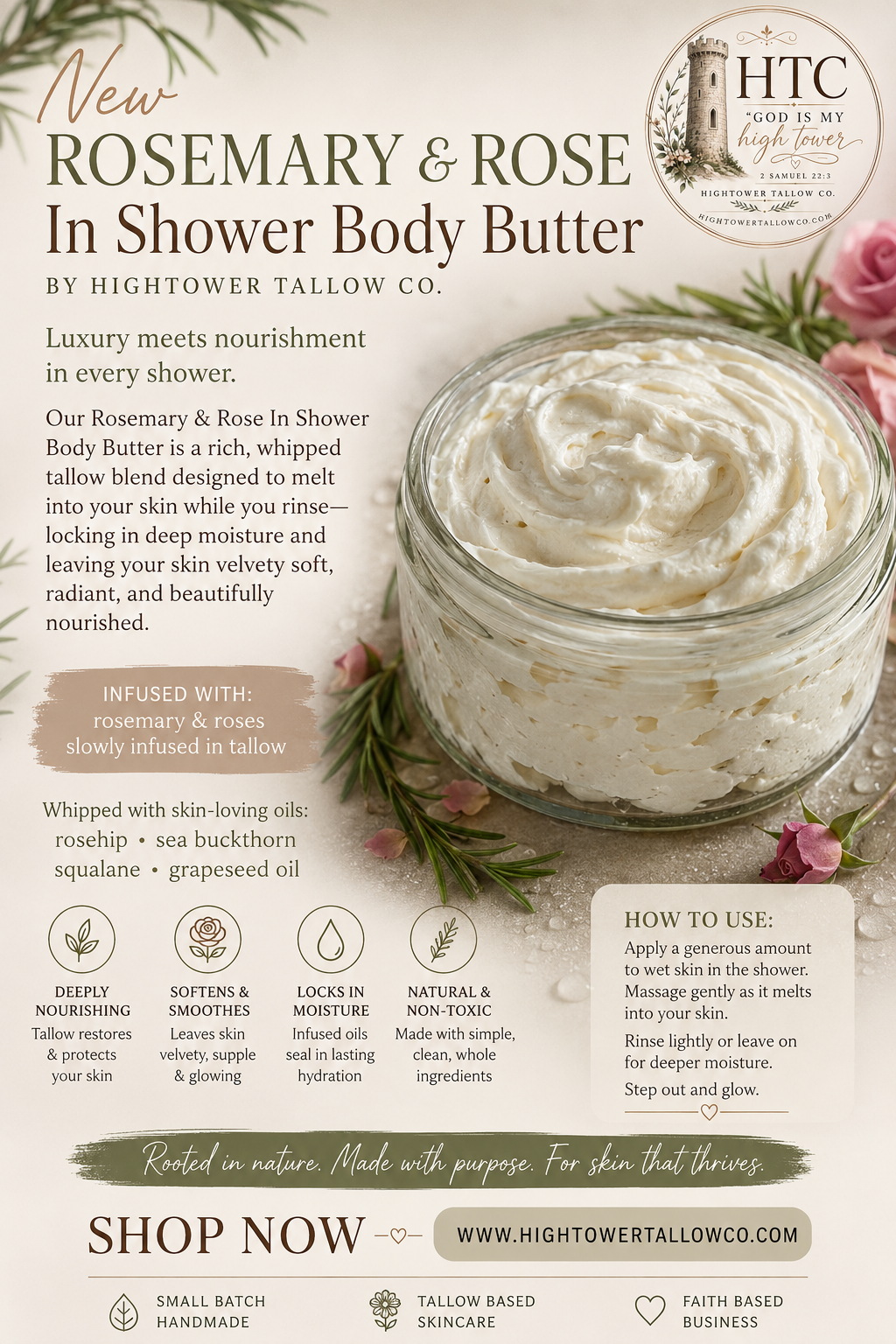 Rosemary and Rose In-Shower Skin Care Duo