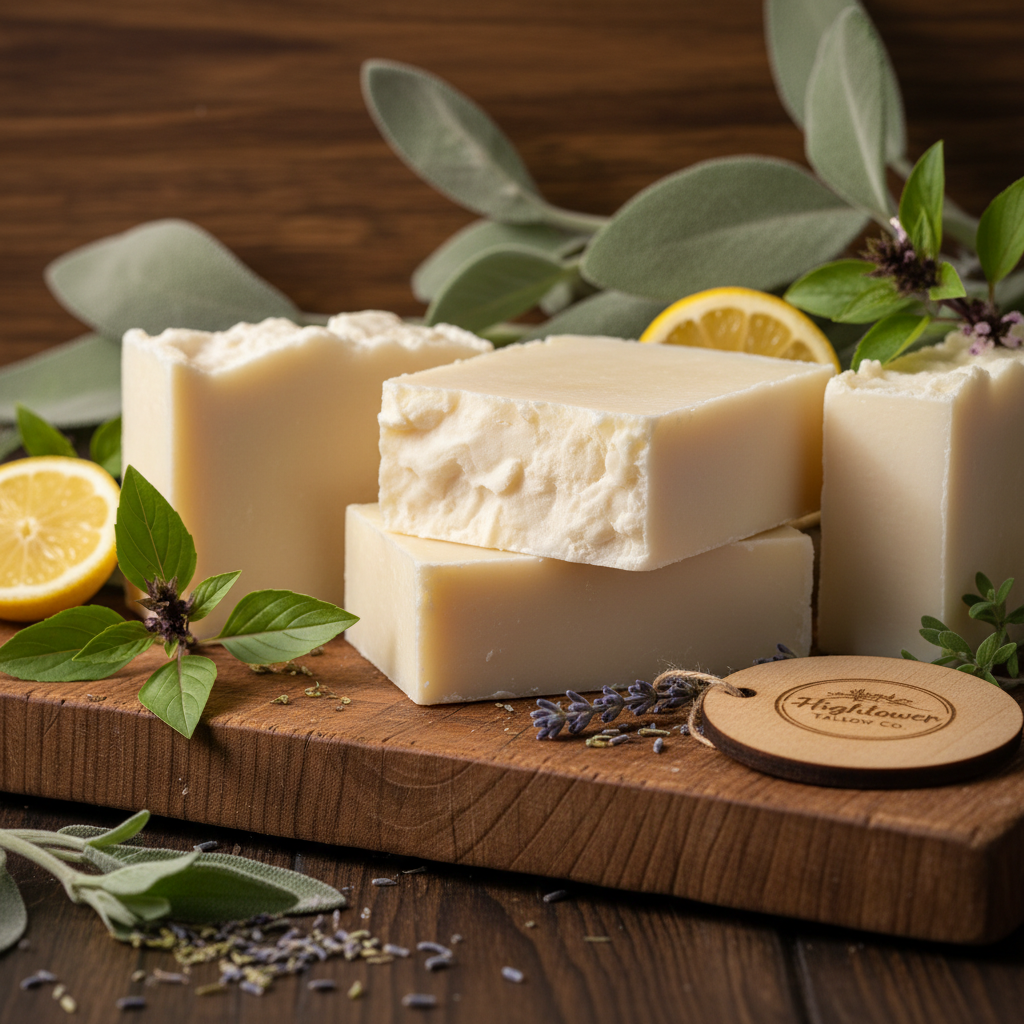 Holy Basil and Lemon Tallow Soap