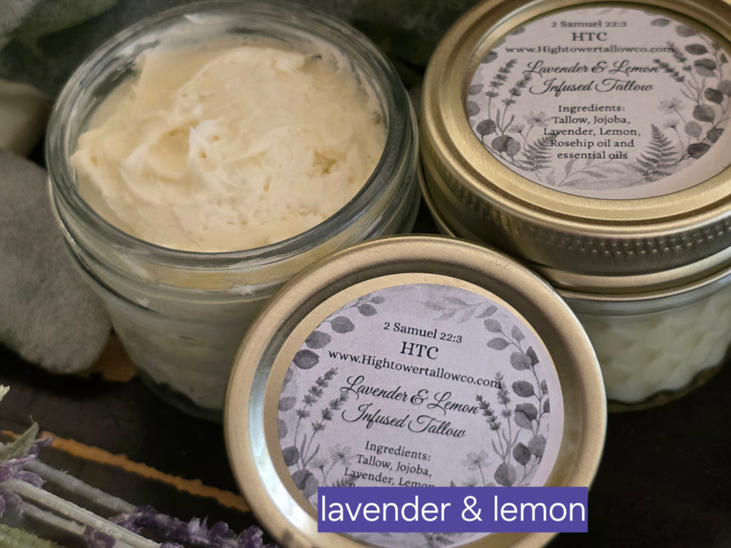 Lavender & Lemon Botanical Tallow Balm | Calming Herbal Tallow Skincare