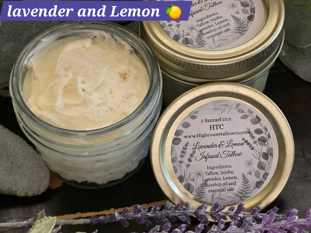Lavender & Lemon Botanical Tallow Balm | Calming Herbal Tallow Skincare