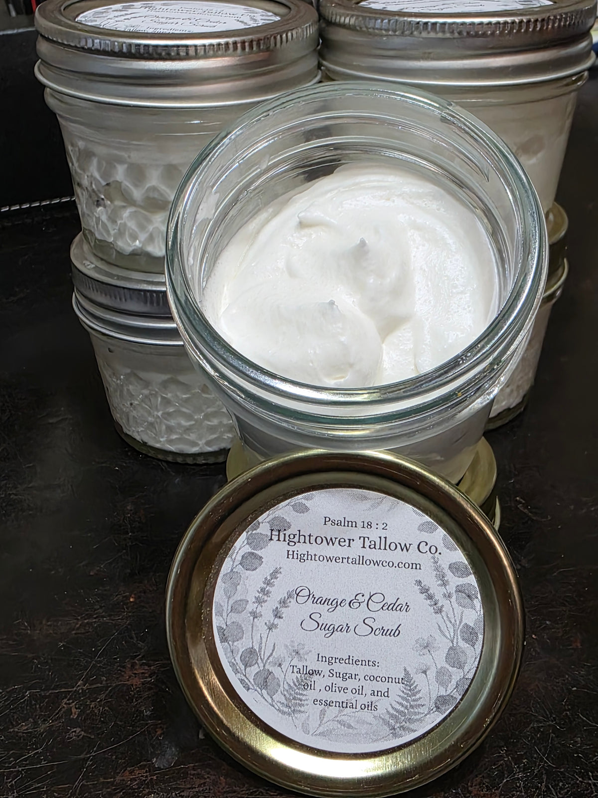 Orange & Cedar Tallow Sugar Scrub | Exfoliating Grass-Fed Tallow Body Scrub