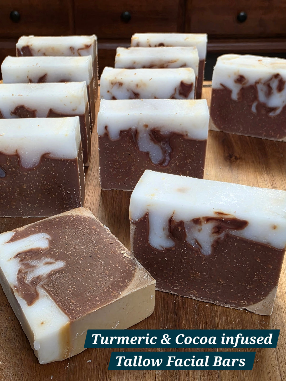 Turmeric & Cocoa Tallow Soap Bar | Brightening Grass-Fed Tallow Soap